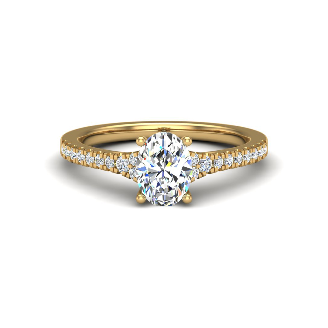 Camila Split Pave Cathedral Engagement Ring